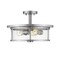 Z-Lite Savannah 3 Light Semi Flush Mount, Brushed Nickel & Clear 462SF16-BN - alternate 1